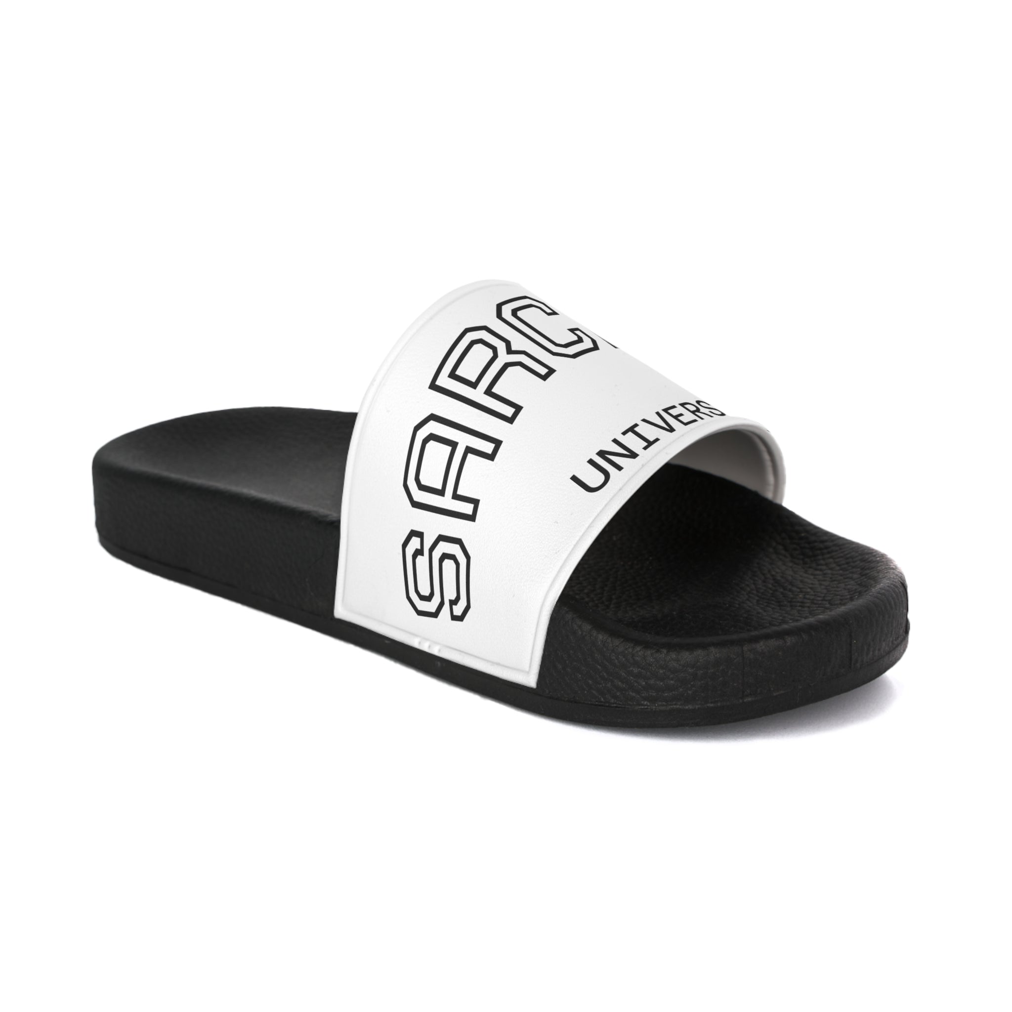 Sarcasm University Slide Sandals — Mens Casual Pool & Beach Slides