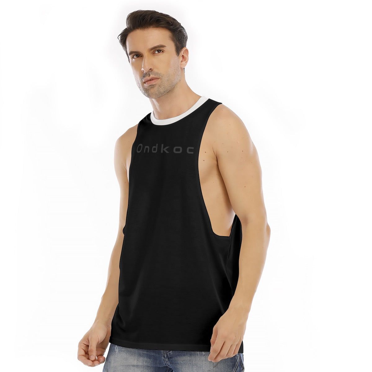 Men's O-neck Long Tank Top